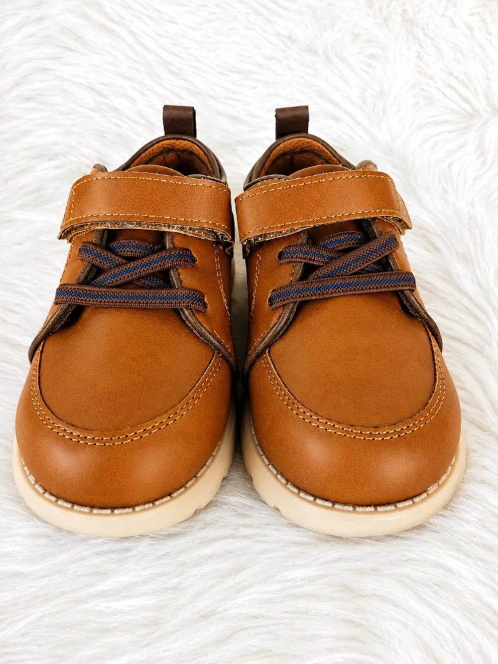 Dream Paris Boy's Cognac Comfortable Casual Dress Shoes SZ 8